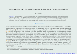 DISTRIBUTION CHARACTERIZATION IN A PRACTICAL MOMENT PROBLEM