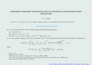 WEIGHTED ENDPOINT ESTIMATES FOR MULTILINEAR LITTLEWOOD-PALEY OPERATORS