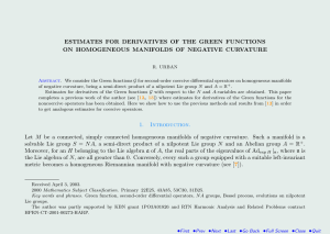 ESTIMATES FOR DERIVATIVES OF THE GREEN FUNCTIONS