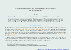 DISCRETE METHODS AND EXPONENTIAL DICHOTOMY OF SEMIGROUPS