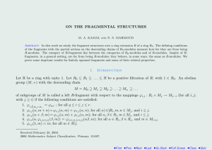 ON THE FRAGMENTAL STRUCTURES