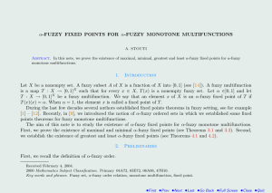 α-FUZZY FIXED POINTS FOR α-FUZZY MONOTONE MULTIFUNCTIONS