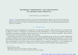 HOCHSHILD COHOMOLOGY AND EQUIVALENCE OF GRADED STAR PRODUCTS