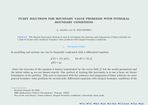 FUZZY SOLUTIONS FOR BOUNDARY VALUE PROBLEMS WITH INTEGRAL BOUNDARY CONDITIONS