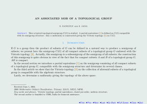 AN ASSOCIATED MOB OF A TOPOLOGICAL GROUP 1. Introduction