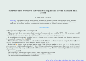 COMPACT SETS WITHOUT CONVERGING SEQUENCES IN THE RANDOM REAL MODEL