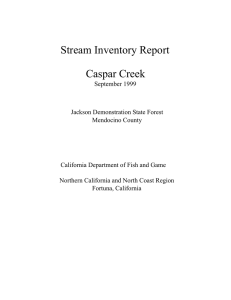 Stream Inventory Report Caspar Creek