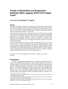 Trends in Streamflow and Suspended Sediment After Logging, North Fork Caspar Creek