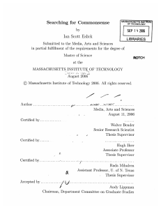 Searching  for  Commonsense Ian  Scott  Eslick LIBRARIES
