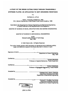 A  STUDY  OF  THE  WEDGE  CUTTING... STIFFENED  PLATES:  AN  APPLICATION  TO  SHIP...