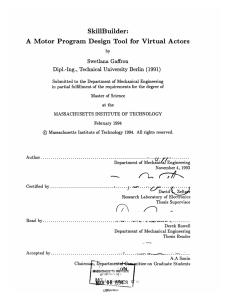 SkillBuilder: A  Motor  Program Design  Tool  for ... Swetlana  Gaffron (1991)