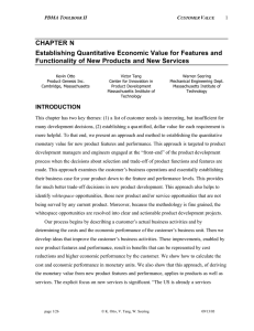 CHAPTER N Establishing Quantitative Economic Value for Features and