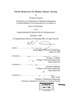 Model  Reduction  for  Hidden  Markov  Models Georgios  Kotsalis