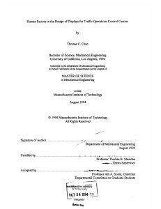 Human  Factors  in the Design  of Displays... Thomas C.  Chao Bachelor of Science,  Mechanical  Engineering by