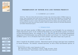 PRESERVATION OF TENSOR SUM AND TENSOR PRODUCT