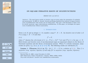 ON SQUARE ITERATIVE ROOTS OF MULTIFUNCTIONS