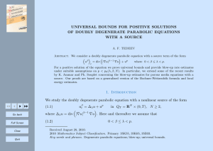 UNIVERSAL BOUNDS FOR POSITIVE SOLUTIONS OF DOUBLY DEGENERATE PARABOLIC EQUATIONS