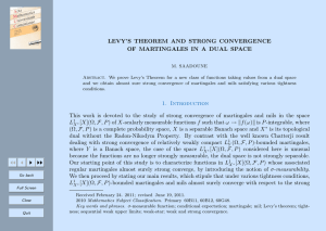 LEVY’S THEOREM AND STRONG CONVERGENCE OF MARTINGALES IN A DUAL SPACE