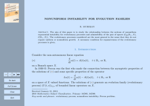 NONUNIFORM INSTABILITY FOR EVOLUTION FAMILIES