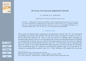 ON DUAL OF BANACH SEQUENCE SPACES