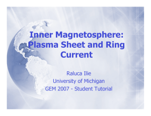 Inner Magnetosphere: Plasma Sheet and Ring Current Raluca Ilie