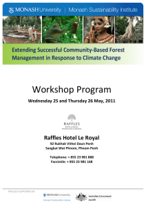 Workshop Program Extending Successful Community-Based Forest Management in Response to Climate Change