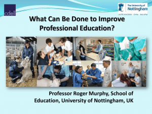 What can be done to improve professional education?