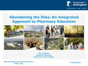 Abandoning the Silos: An Integrated Approach to Pharmacy Education