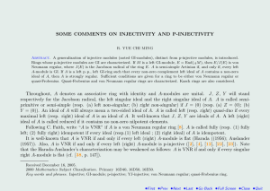 SOME COMMENTS ON INJECTIVITY AND P-INJECTIVITY