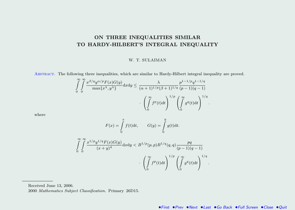 On Three Inequalities Similar To Hardy Hilbert S Integral Inequality