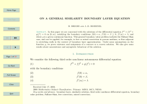 ON A GENERAL SIMILARITY BOUNDARY LAYER EQUATION