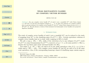 JJ WEAK EQUIVALENCE CLASSES OF COMPLEX VECTOR BUNDLES II