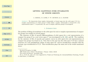 LIFTING MAPPINGS OVER INVARIANTS OF FINITE GROUPS