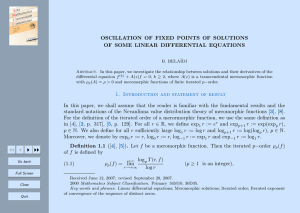 OSCILLATION OF FIXED POINTS OF SOLUTIONS OF SOME LINEAR DIFFERENTIAL EQUATIONS