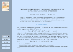 φ ITERATIVE SOLUTIONS OF NONLINEAR EQUATIONS WITH -STRONGLY ACCRETIVE OPERATORS