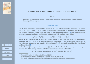 A NOTE ON A MULTIVALUED ITERATIVE EQUATION