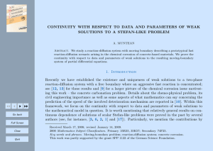 CONTINUITY WITH RESPECT TO DATA AND PARAMETERS OF WEAK