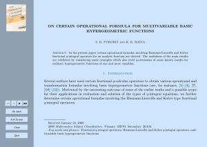ON CERTAIN OPERATIONAL FORMULA FOR MULTIVARIABLE BASIC HYPERGEOMETRIC FUNCTIONS