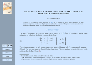 REGULARITY AND A PRIORI ESTIMATES OF SOLUTIONS FOR SEMILINEAR ELLIPTIC SYSTEMS