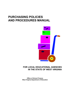 PURCHASING POLICIES AND PROCEDURES MANUAL FOR LOCAL EDUCATIONAL AGENCIES