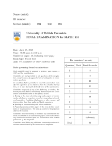 Name (print): ID number: Section (circle): 001