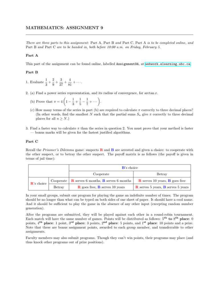 mathematics assignment