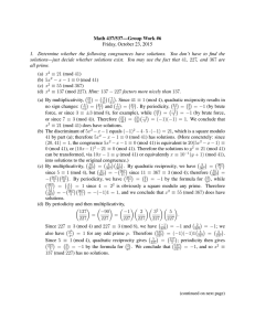 Math 437/537—Group Work #6 Friday, October 23, 2015