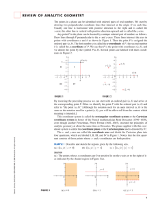 REVIEW OF ANALYTIC GEOMETRY