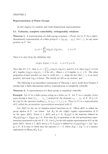 CHAPTER 2 Representations of Finite Groups