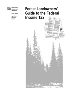 Forest Landowners’ Guide to the Federal Income Tax United States