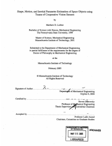 Shape,  Motion,  and  Inertial  Parameter ... Teams  of Cooperative  Vision Sensors