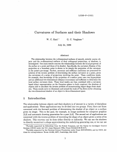 Curvatures  of  Surfaces  and  their ... July  24,  1989