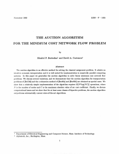 THE  AUCTION  ALGORITHM FLOW