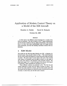 Application  of Modern  Control  Theory  on